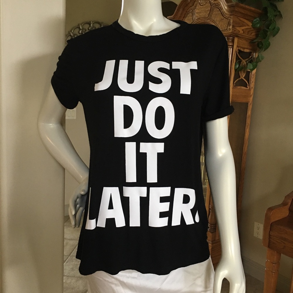 SHEIN Just Do It Later Knit Top. Med. 🌹